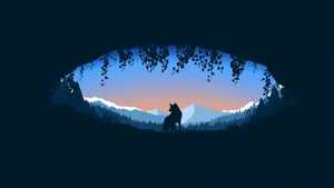 4k Moving Wolf In A Cave Wallpaper