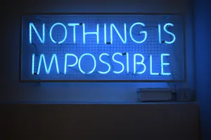 4k Neon Nothing Is Impossible Wallpaper