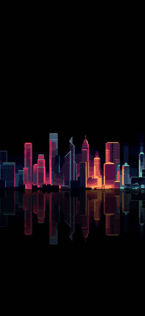 4k Phone Background Luminous City Wallpaper