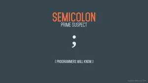 4k Programming Semicolon Symbol Wallpaper