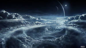 4k Space And Thick Clouds Wallpaper