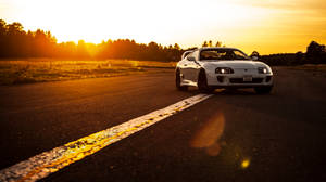 4k Supra In The Sunset Wallpaper