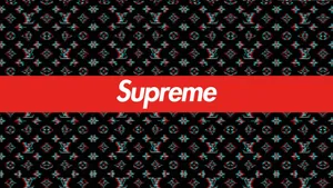 4k Supreme Black Louis Vuitton Wallpaper