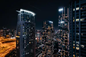 4k Tablet Night City Wallpaper
