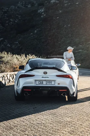 4k Toyota Supra Gr White Wallpaper
