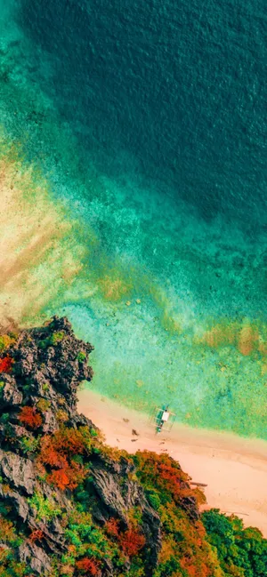 4k Uhd Aerial View Beach Wallpaper