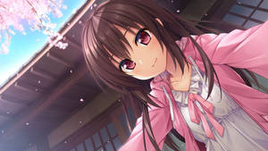 4k Ultra Hd Anime Girl In Sleeping Clothes Wallpaper