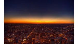 4k Ultra Hd City Of Chicago Sunset Wallpaper