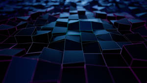 4k Ultra Hd Dark Cubic Flooring Wallpaper