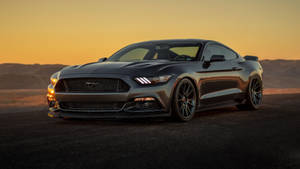 4k Ultra Hd Mustang Sleek Black Wallpaper