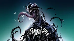 4k Ultra Hd Venom In Green Gradient Wallpaper