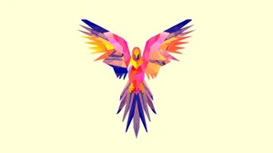 4k Vector Colorful Bird Wallpaper