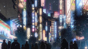 5 Centimeters Per Second City Background Wallpaper