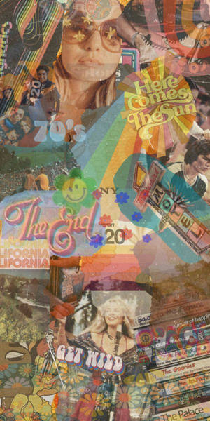 70s Overlay Collage Wallpaper
