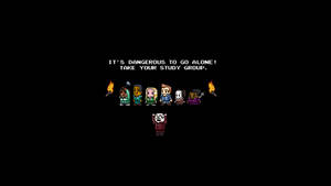 8-bit Community Characters Nerd Wallpaper