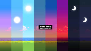 8 Bit Day Cycle Wallpaper Set Wallpaper