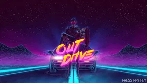 80s Retro Out Drive Wallpaper