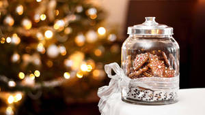 8k Christmas Cookie Jar Wallpaper