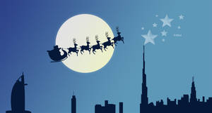 8k Christmas In Dubai City Wallpaper