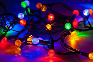 8k Christmas Lights Wallpaper