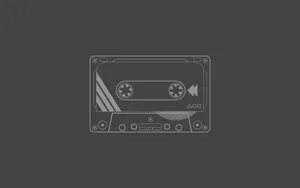 90s Minimalist Cassette Tape Wallpaper