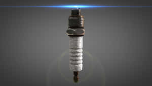 A 3d Model Of A Syringe With A Light On It Wallpaper