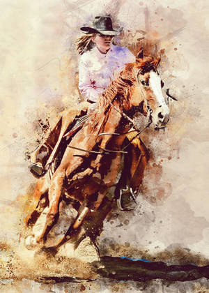 A Barrel Racer In Full Throttle Wallpaper