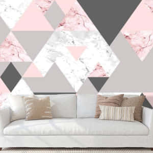 A Beautiful Blend Of Gentle Grey And Vibrant Pink Wallpaper