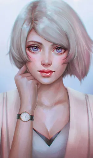 A Beautiful Cartoon Girl - She's Ready To Take On The World! Wallpaper