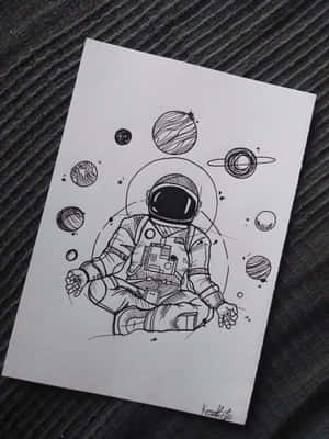 A Beautiful, Detailed Sketch Of A Wonderful Cityscape. Wallpaper