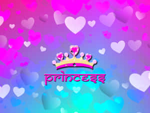 A Beautiful Princess Crown Adorned With Colorful Rhinestones. Wallpaper