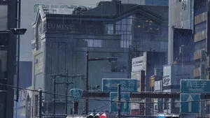 A Beautiful Purple-hued Cloudburst In A Classic Anime Setting Wallpaper