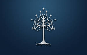 A Beautiful Snow-covered Winter Tree In Front Of A Backdrop Of White. Wallpaper