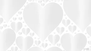 A Beautiful White Heart In Soft Lights Wallpaper