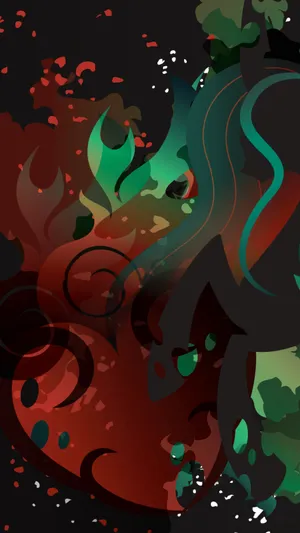 A Black And Green Splatter Of Paint Wallpaper