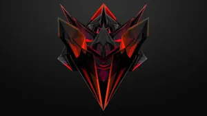 A Black And Red Logo With A Red And Black Design Wallpaper