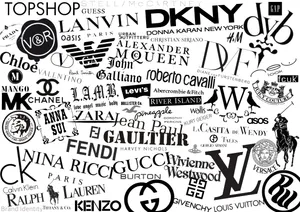 A Black And White Image Of Many Different Brands Wallpaper
