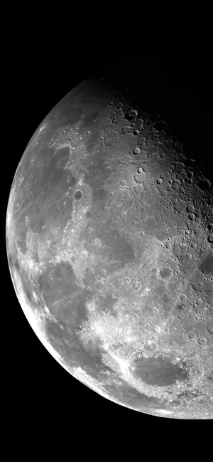 A Black And White Photo Of The Moon Wallpaper