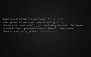 A Black Background With A Quote On It Wallpaper