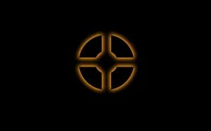 A Black Background With A Yellow Cross Symbol Wallpaper