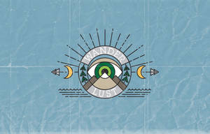 A Blue Aesthetic Desktop With Wavy Graphic Design Wallpaper