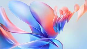 A Blue And Pink Abstract Design With A Blue And Pink Background Wallpaper