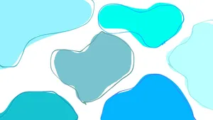 A Blue And White Heart Shape With A Blue Background Wallpaper
