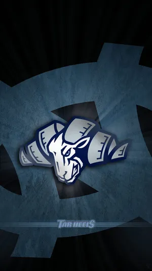 A Blue And White Logo With A Black Background Wallpaper