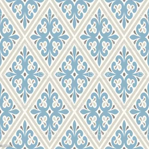 A Blue And White Tile Pattern Stock Photo Wallpaper