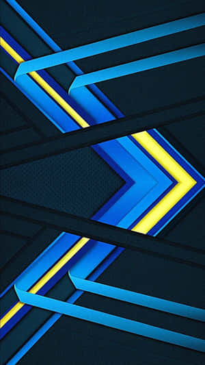 A Blue And Yellow Arrow On A Black Background Wallpaper
