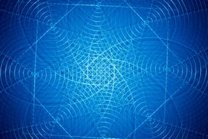 A Blue Geometric Abstract Art Wallpaper