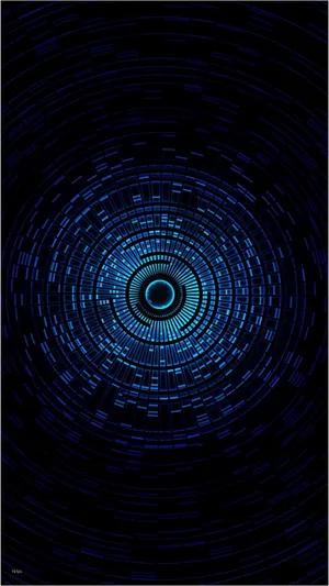 A Blue Spiral With Blue Lights On It Wallpaper