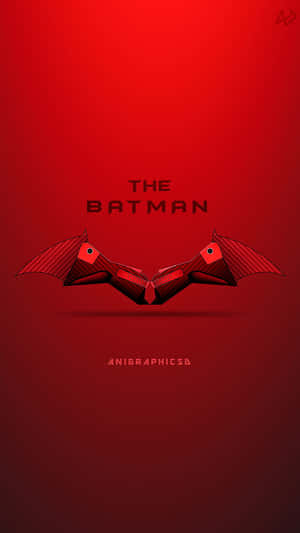 A Bold Red Batman Logo On A Black Background Wallpaper