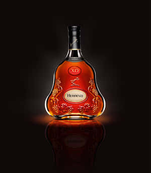 A Bottle Of Rum With A Black Background Wallpaper
